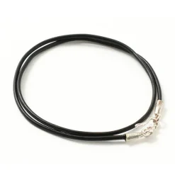 PHADUA Necklaces^/ Leather choker necklace in Karen silver.