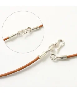 PHADUA Necklaces^/ Leather choker necklace in Karen silver.