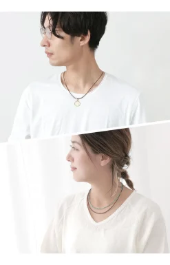 PHADUA Necklaces^/ Leather choker necklace in Karen silver.
