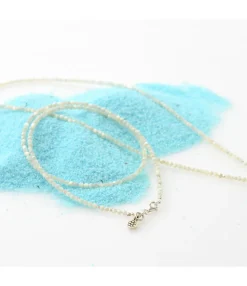 PHADUA Anklets^/ Mother of Shell 2mm Cut Beads Necklace/Anklet white