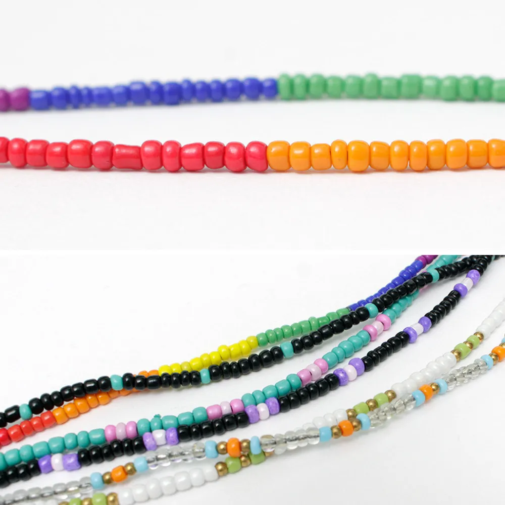PHADUA Anklets^/ Multicolor glass bead anklet
