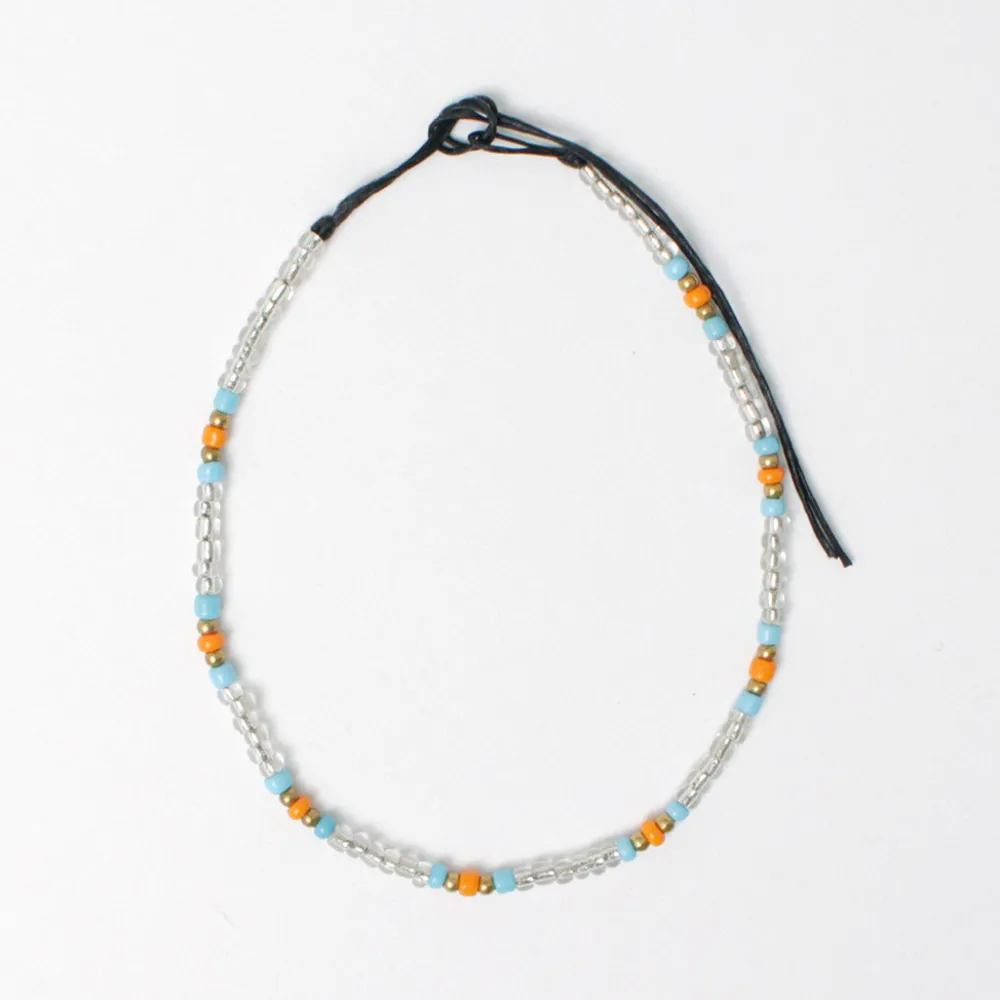 PHADUA Anklets^/ Multicolor glass bead anklet