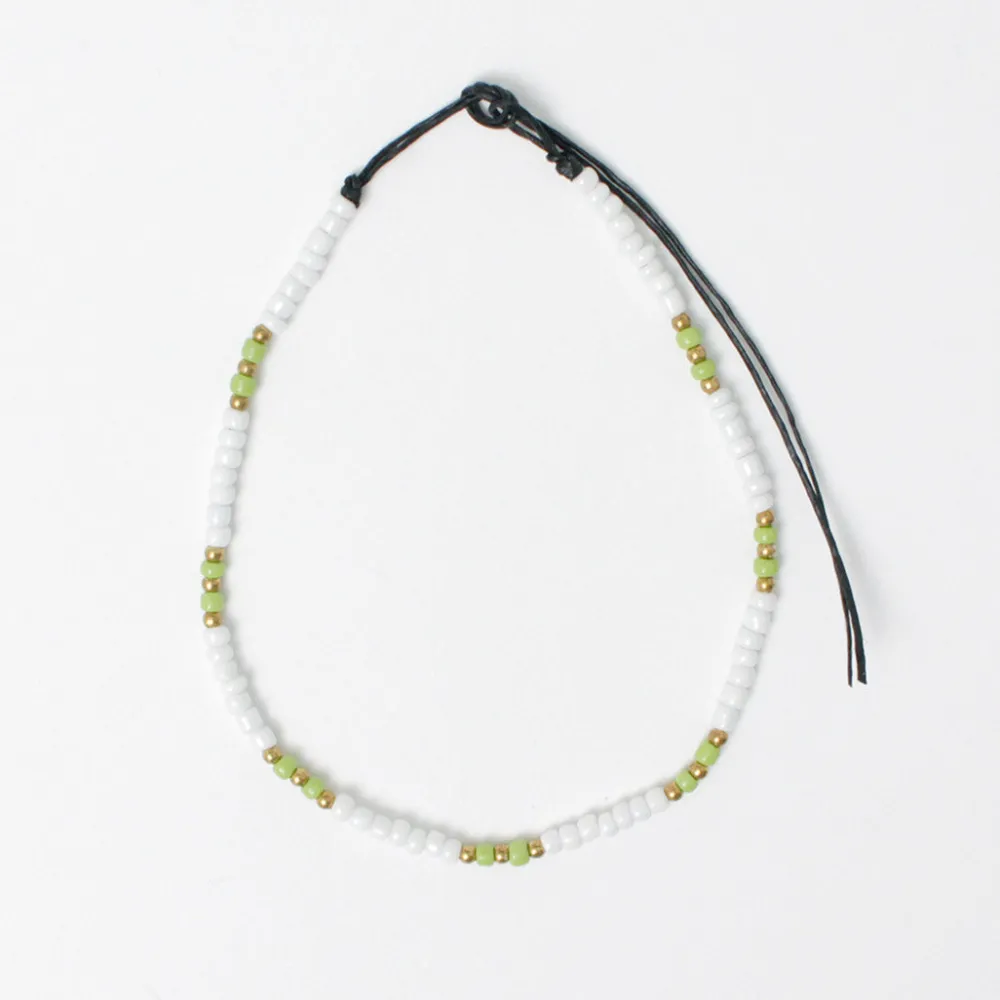 PHADUA Anklets^/ Multicolor glass bead anklet
