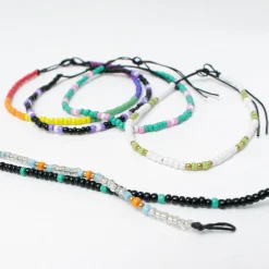 PHADUA Anklets^/ Multicolor glass bead anklet