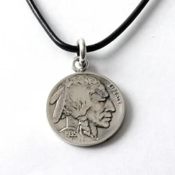 PHADUA Necklaces^/ Old Coin Pendant Top silver