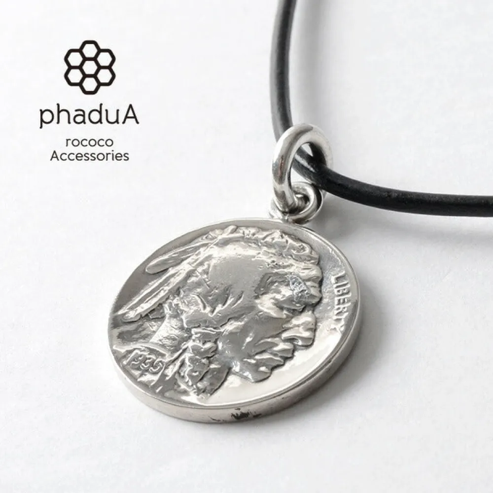 PHADUA Necklaces^/ Old Coin Pendant Top silver