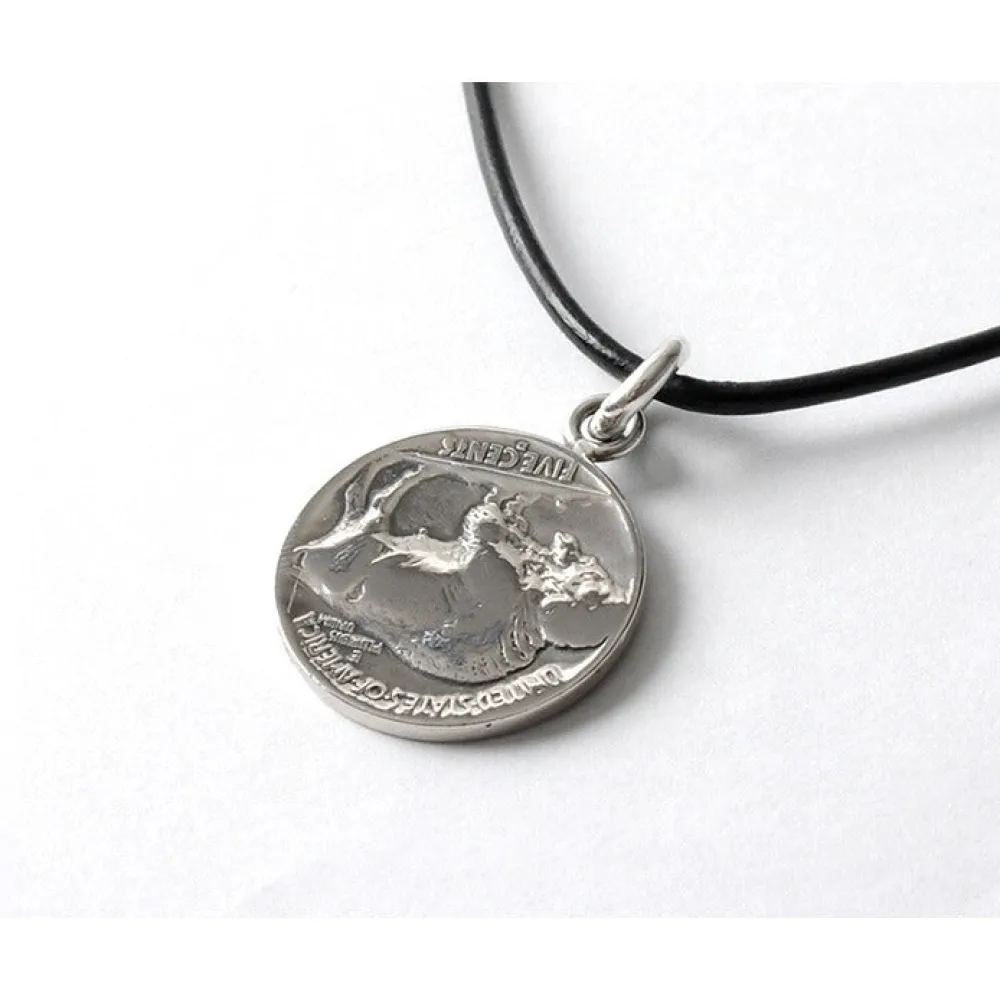 PHADUA Necklaces^/ Old Coin Pendant Top silver