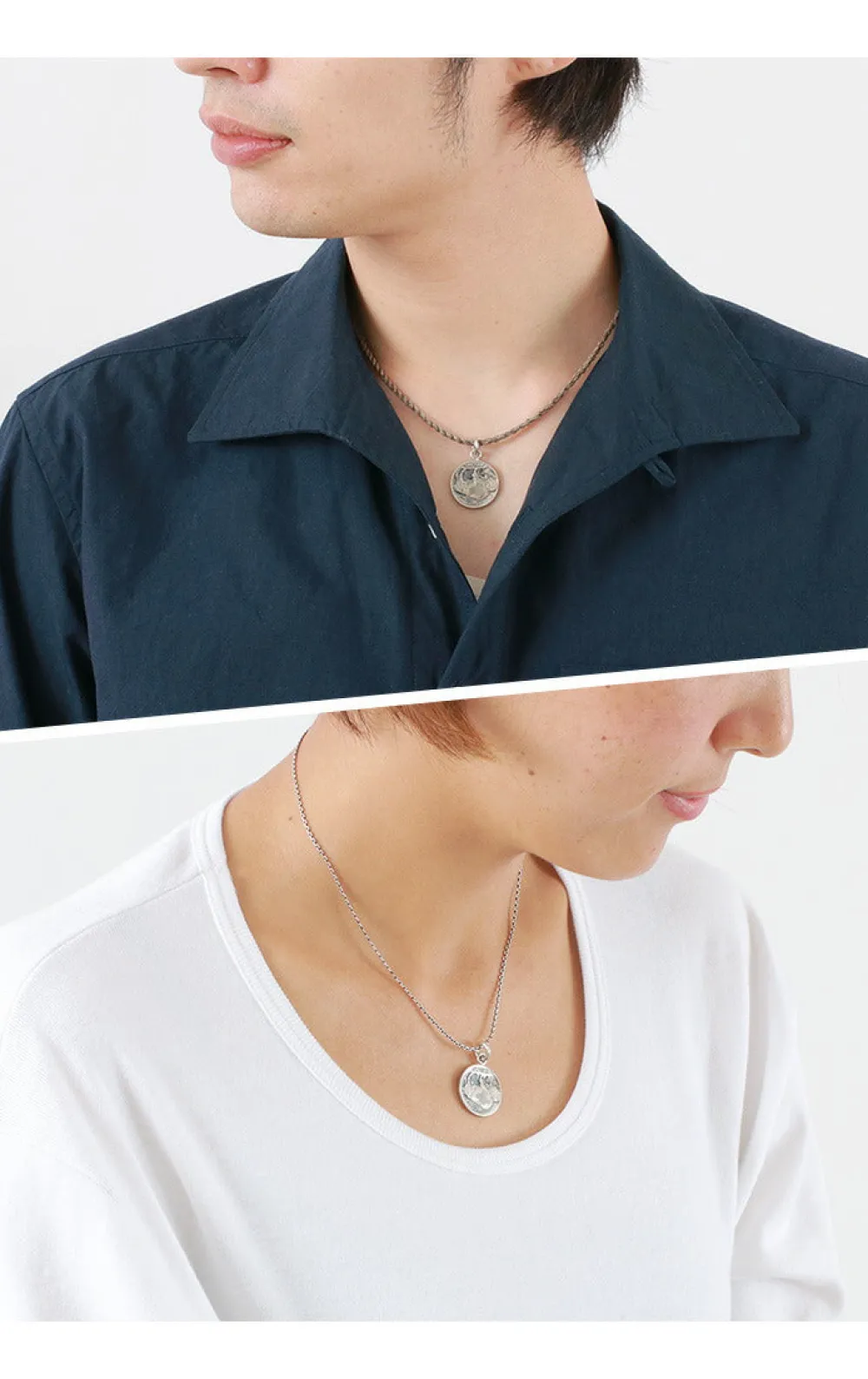 PHADUA Necklaces^/ Old Coin Pendant Top silver