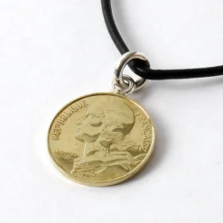 PHADUA Necklaces^/ Old Coin Pendant Top FRANCE10 gold