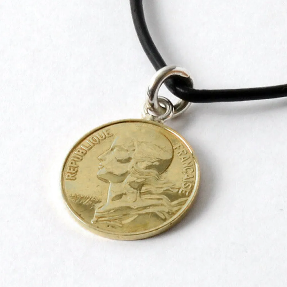 PHADUA Necklaces^/ Old Coin Pendant Top FRANCE10 gold