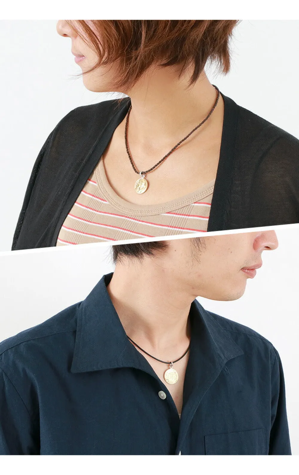PHADUA Necklaces^/ Old Coin Pendant Top FRANCE10 gold