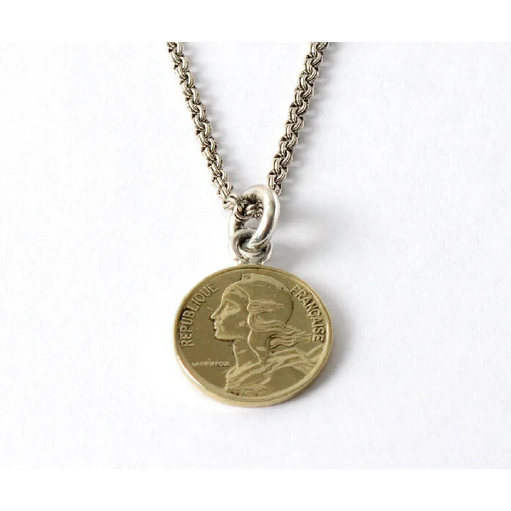 PHADUA Necklaces^/ Old Coin Pendant Top FRANCE5 gold