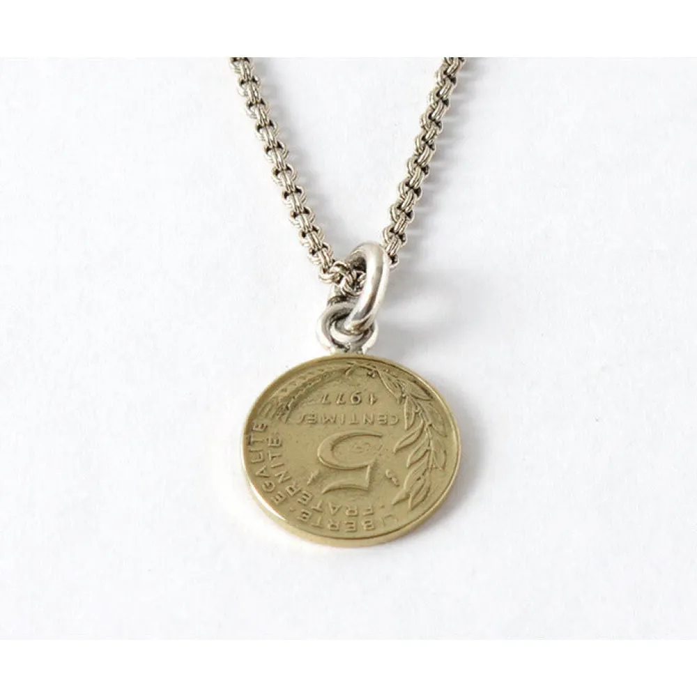 PHADUA Necklaces^/ Old Coin Pendant Top FRANCE5 gold