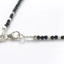 PHADUA Anklets^/ Onyx (2mm) cut bead necklace/anklet black