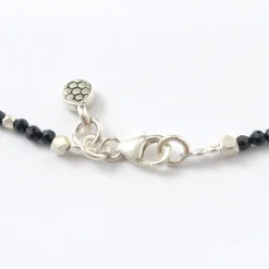 PHADUA Anklets^/ Onyx (2mm) cut bead necklace/anklet black