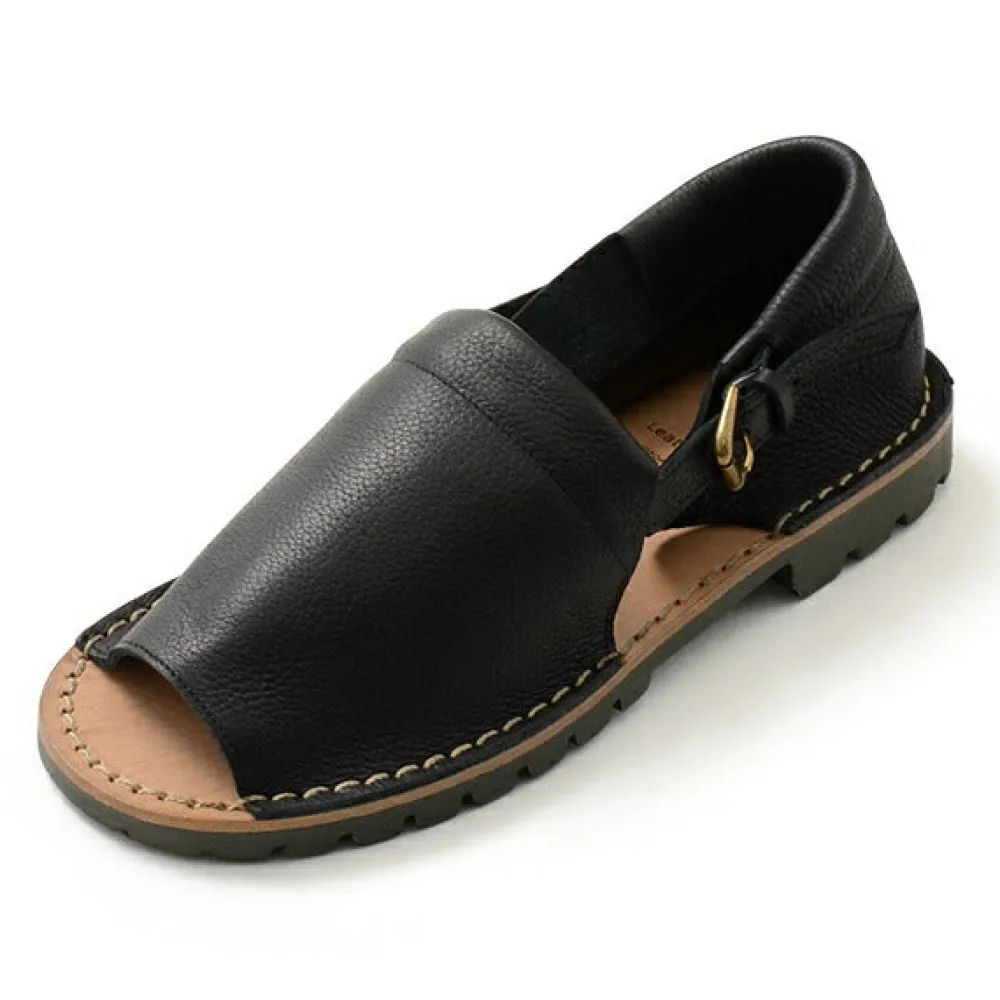 PHADUA Sandals^/ Open Toe Side Strap Leather Shoes