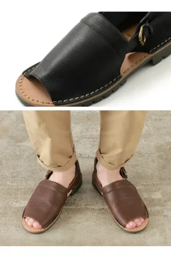 PHADUA Sandals^/ Open Toe Side Strap Leather Shoes