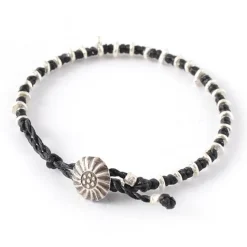 PHADUA Anklets^/ Pure drop silver waxed cord bracelet