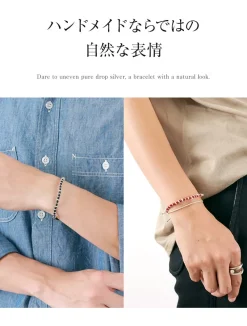 PHADUA Anklets^/ Pure drop silver waxed cord bracelet