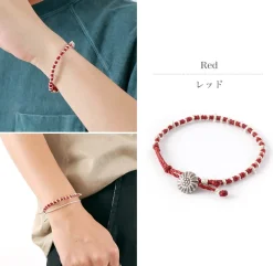 PHADUA Anklets^/ Pure drop silver waxed cord bracelet