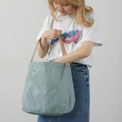 PHADUA Tote Bags^/ Ripstop Nylon Leather Sack/Shoulder Bag