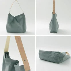 PHADUA Tote Bags^/ Ripstop Nylon Leather Sack/Shoulder Bag
