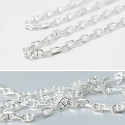 PHADUA Anklets^/ Semi solid anchor chain bracelet 925 silver