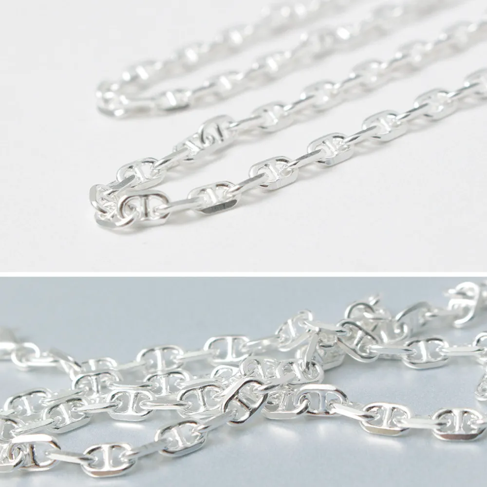 PHADUA Anklets^/ Semi solid anchor chain bracelet 925 silver