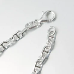 PHADUA Anklets^/ Semi solid anchor chain anklet 925 silver