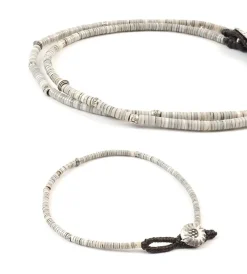 PHADUA Anklets^/ Shell Beads / Wax Cord Anklet natural