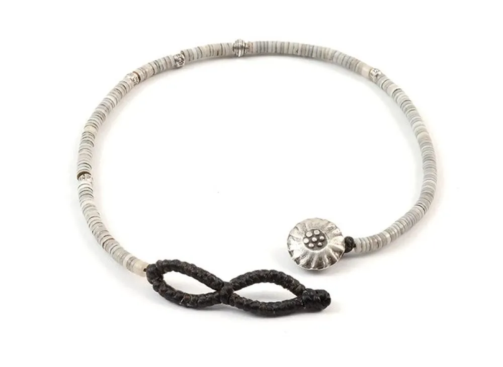 PHADUA Anklets^/ Shell Beads / Wax Cord Anklet natural