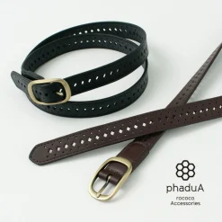 PHADUA Belts^/ Sizeless Perforated Leather Belt