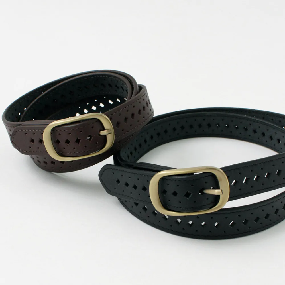 PHADUA Belts^/ Sizeless Perforated Leather Belt