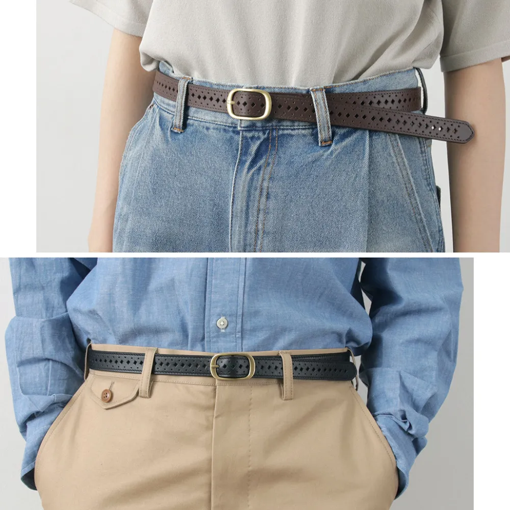 PHADUA Belts^/ Sizeless Perforated Leather Belt