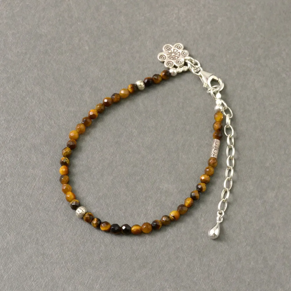 PHADUA Anklets^/ Tiger Eye Beaded Anklet yellow