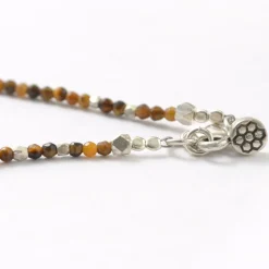 PHADUA Anklets^/ Tiger Eye (2mm) Cut Beads Necklace/Anklet yellow