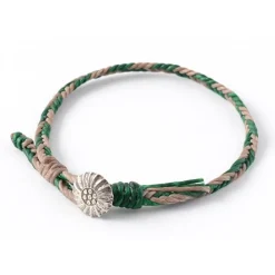 PHADUA Anklets^/ 2-Tone Wax Cord Concho Bracelet