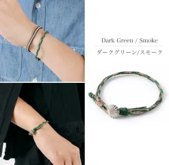 PHADUA Anklets^/ 2-Tone Wax Cord Concho Bracelet