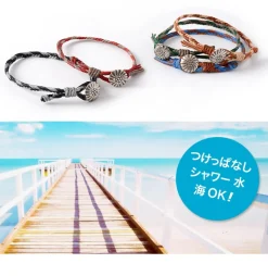 PHADUA Anklets^/ 2-Tone Wax Cord Concho Bracelet