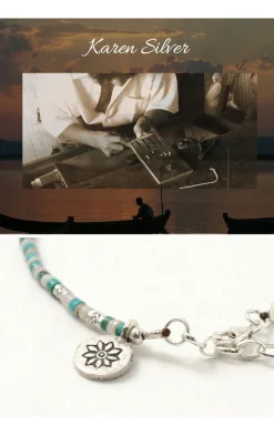 PHADUA Anklets^/ Turquoise and Shell Anklet blue