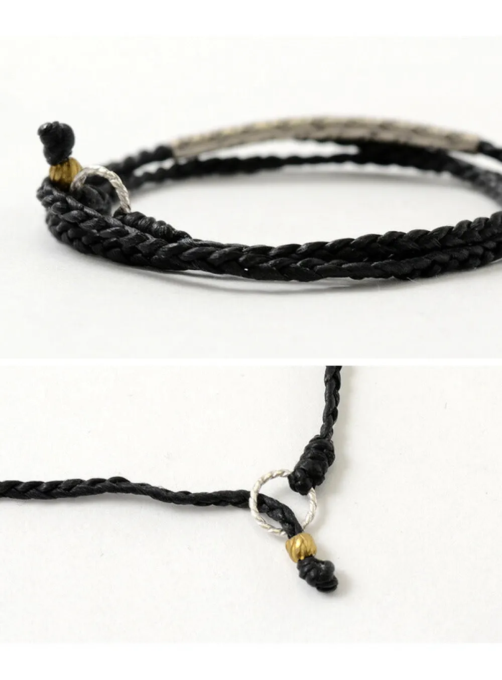 PHADUA Anklets^/ Wax Cord Karen Silver Tube Anklet / Bracelet / Necklace