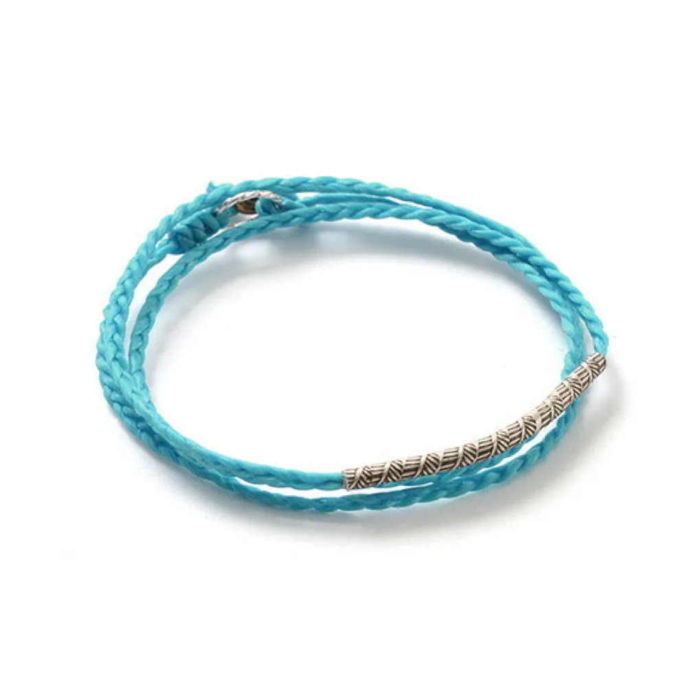 PHADUA Anklets^/ Wax Cord Karen Silver Tube Anklet / Bracelet / Necklace