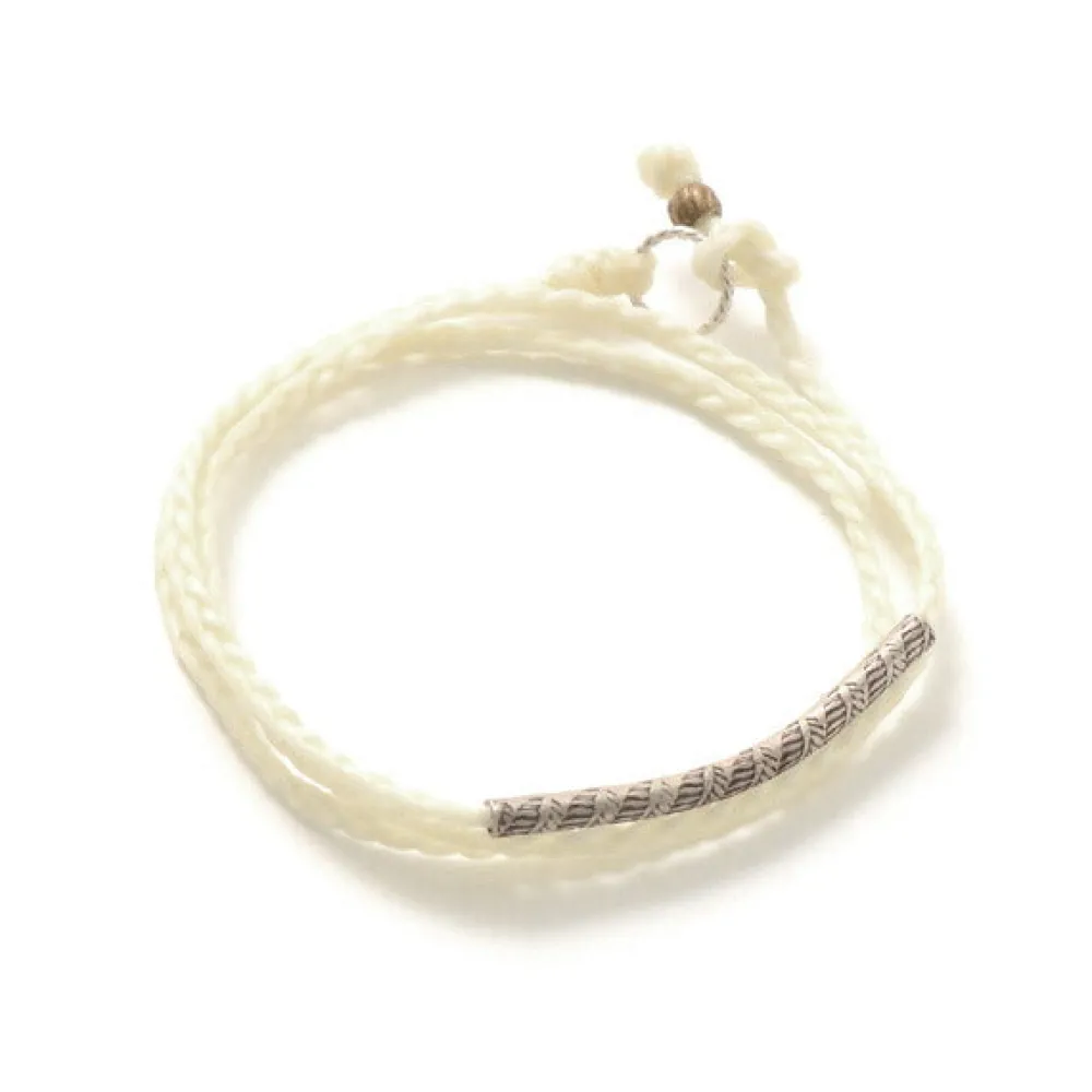 PHADUA Anklets^/ Wax Cord Karen Silver Tube Anklet / Bracelet / Necklace