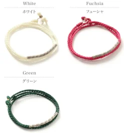 PHADUA Anklets^/ Wax Cord Karen Silver Tube Anklet / Bracelet / Necklace