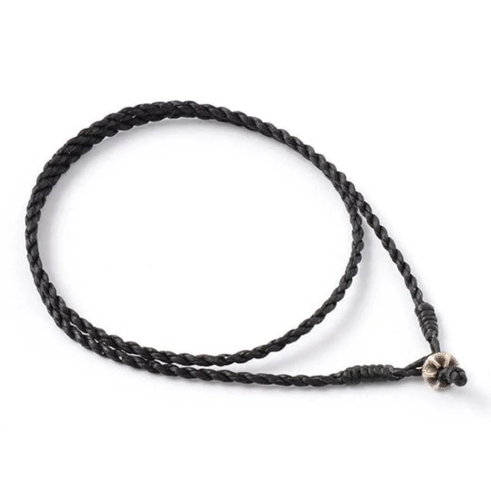 PHADUA Anklets^/ Wax Cord Silver Choker Necklace