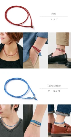 PHADUA Anklets^/ Wax Cord Silver Choker Necklace