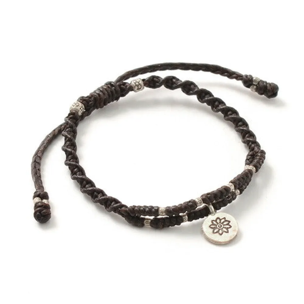 PHADUA Bracelets^/ Wax Cord Silver Double-Strand Top Bracelet