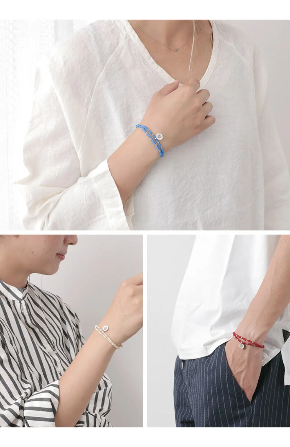 PHADUA Bracelets^/ Wax Cord Silver Double-Strand Top Bracelet