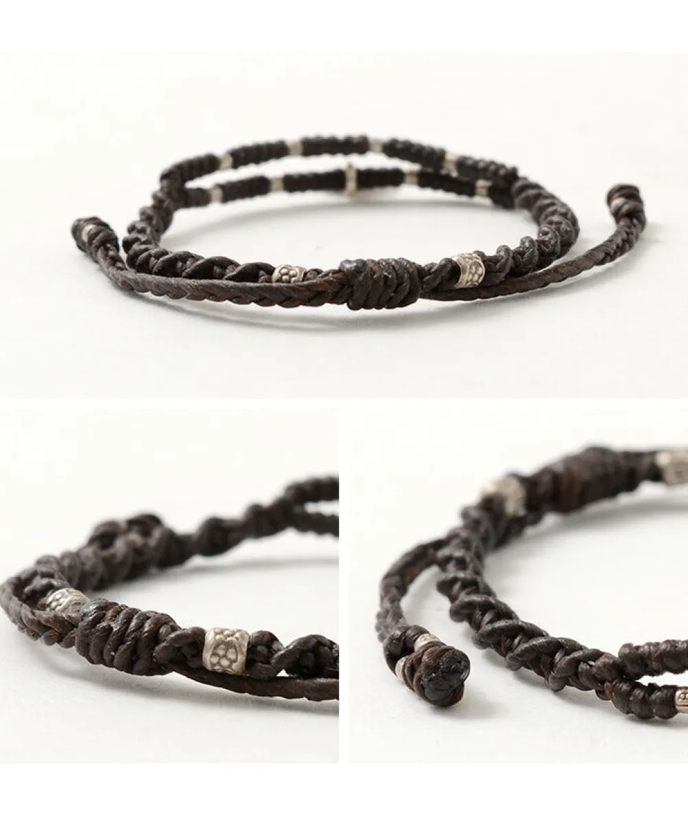 PHADUA Bracelets^/ Wax Cord Silver Double-Strand Top Bracelet