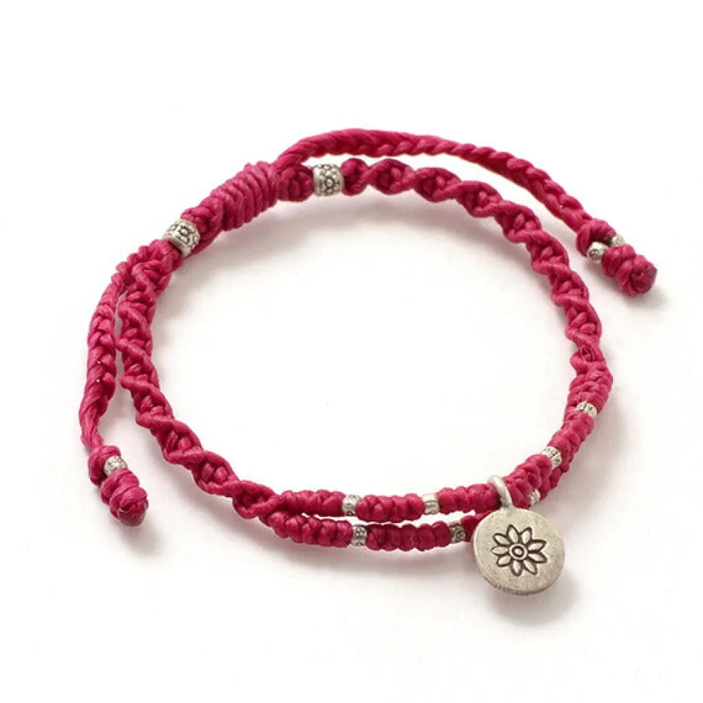PHADUA Bracelets^/ Wax Cord Silver Double-Strand Top Bracelet